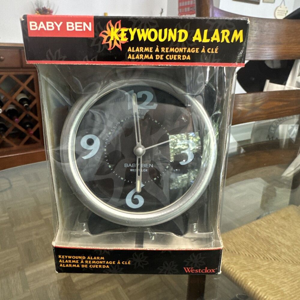 Sealed Vintage Westclox Keywound Alarm Clock Baby Ben 2000 WindUp